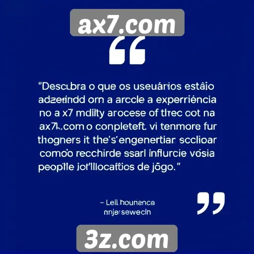 Feedback dos usuários sobre a experiência no ax7.com